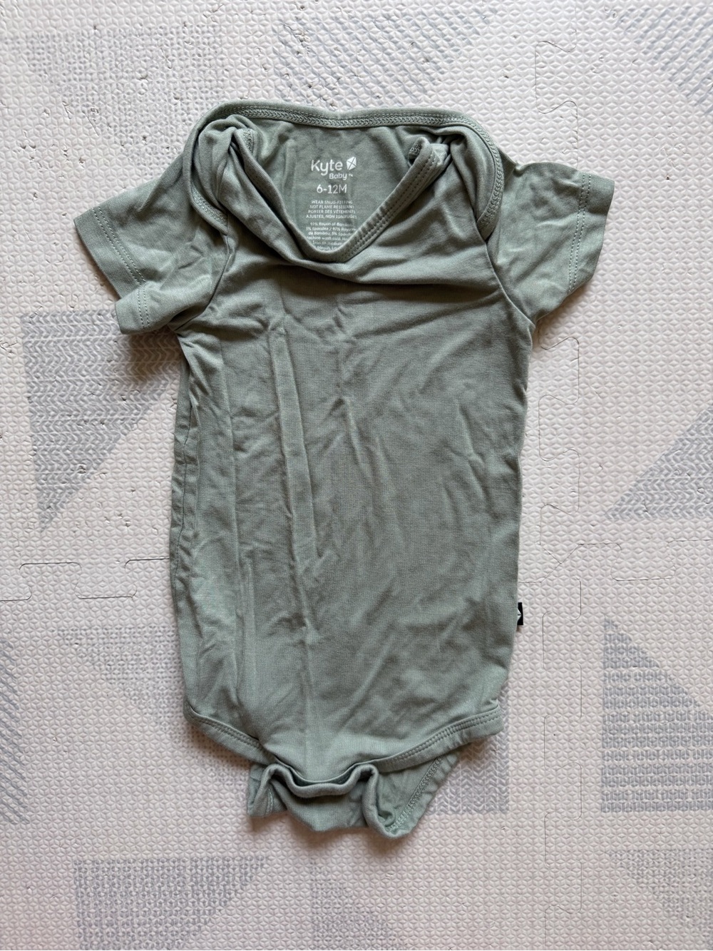 Kyte BABY Sage Green Short-Sleeve One-Piece Bodysuit